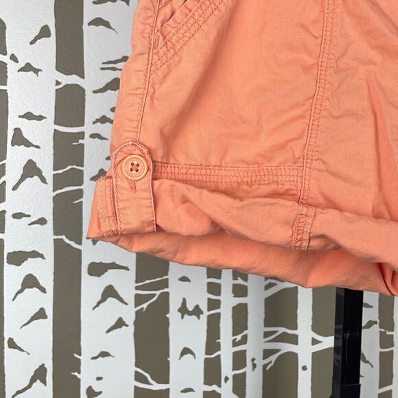 Tangerine Orange Roll Tab Shorts 11 - Picture 7 of 8